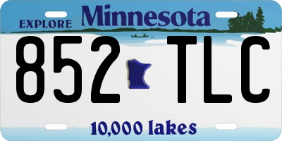MN license plate 852TLC