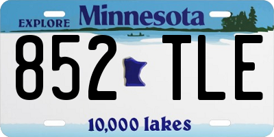 MN license plate 852TLE