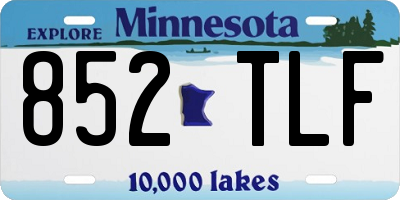 MN license plate 852TLF