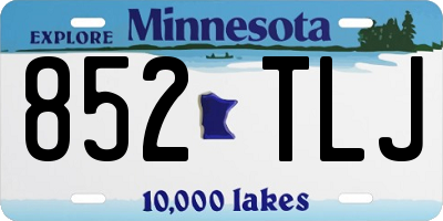 MN license plate 852TLJ
