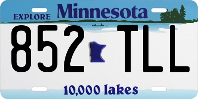 MN license plate 852TLL