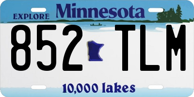 MN license plate 852TLM