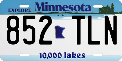 MN license plate 852TLN