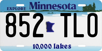 MN license plate 852TLO