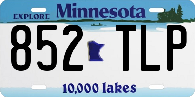 MN license plate 852TLP