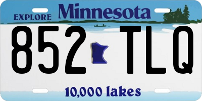 MN license plate 852TLQ