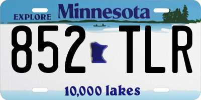 MN license plate 852TLR