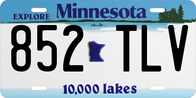MN license plate 852TLV