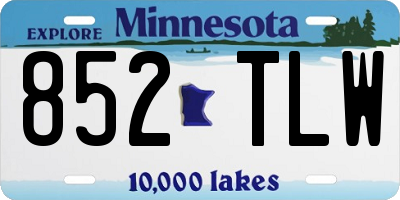 MN license plate 852TLW