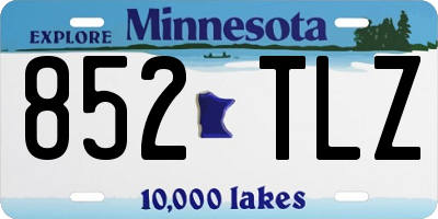 MN license plate 852TLZ