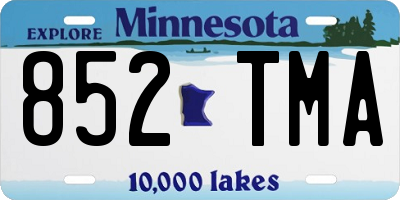 MN license plate 852TMA
