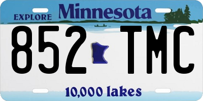 MN license plate 852TMC