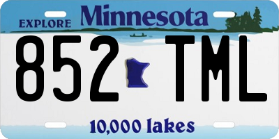 MN license plate 852TML