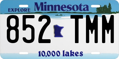 MN license plate 852TMM