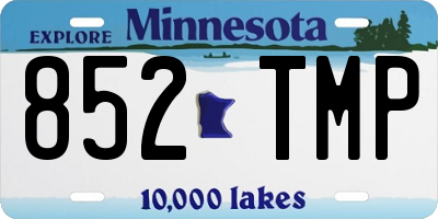MN license plate 852TMP