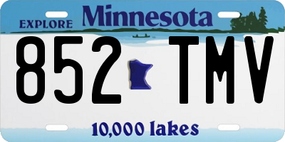 MN license plate 852TMV