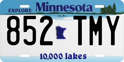 MN license plate 852TMY