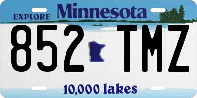 MN license plate 852TMZ
