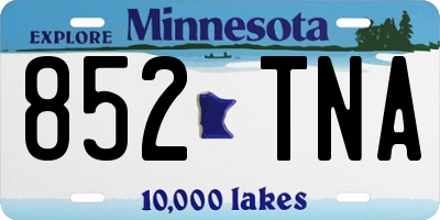MN license plate 852TNA