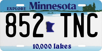 MN license plate 852TNC