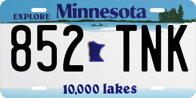 MN license plate 852TNK