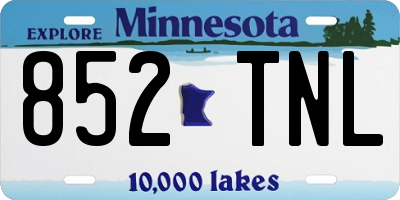 MN license plate 852TNL