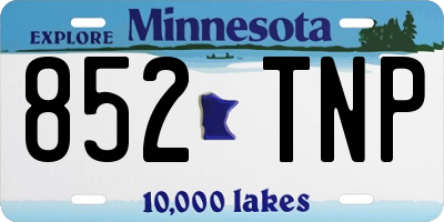 MN license plate 852TNP