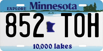 MN license plate 852TOH
