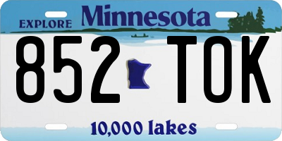 MN license plate 852TOK