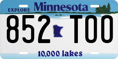 MN license plate 852TOO