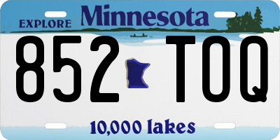 MN license plate 852TOQ