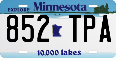 MN license plate 852TPA