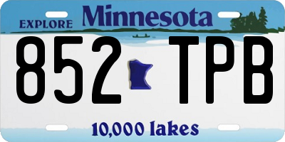 MN license plate 852TPB