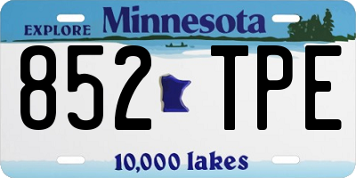 MN license plate 852TPE