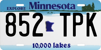 MN license plate 852TPK