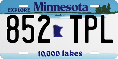 MN license plate 852TPL