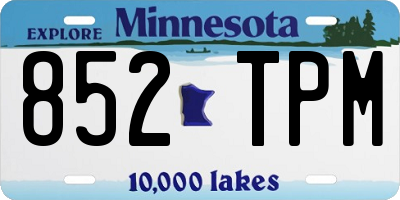 MN license plate 852TPM