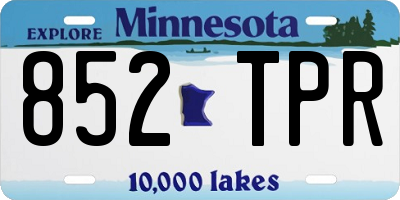 MN license plate 852TPR