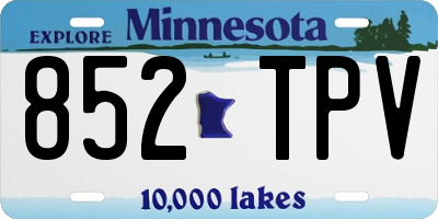 MN license plate 852TPV