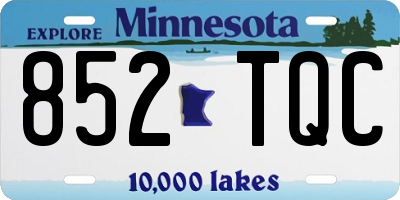 MN license plate 852TQC