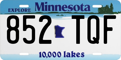MN license plate 852TQF