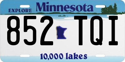 MN license plate 852TQI