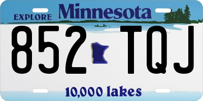 MN license plate 852TQJ