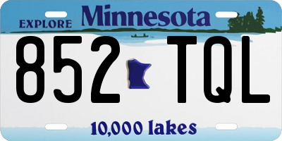 MN license plate 852TQL