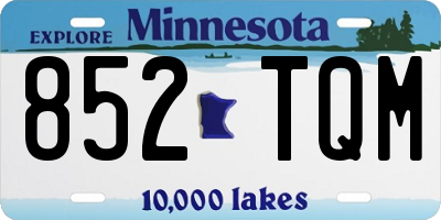 MN license plate 852TQM