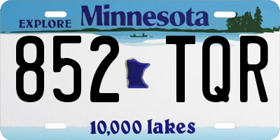 MN license plate 852TQR