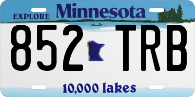MN license plate 852TRB