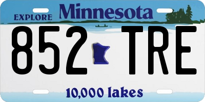 MN license plate 852TRE