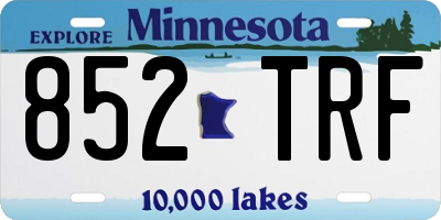MN license plate 852TRF