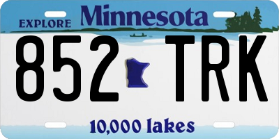 MN license plate 852TRK